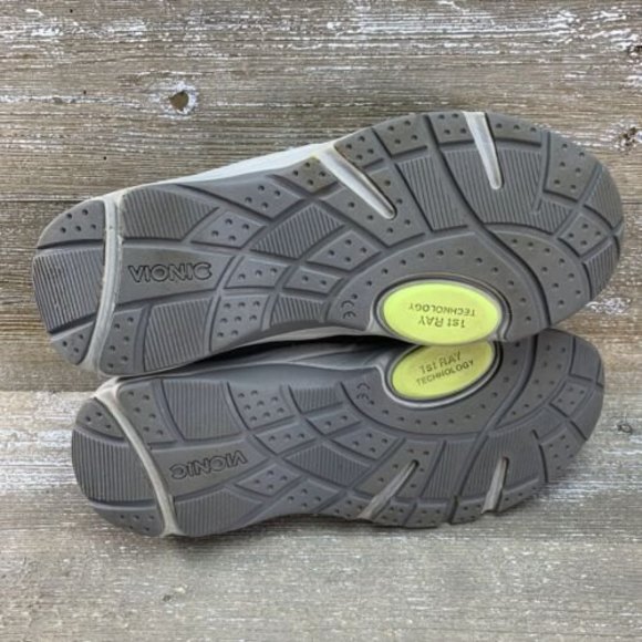Vionic Kona Womens Size 6.5 Walking Shoes Gray Green Low Top Lace Up Sneakers - Picture 6 of 10